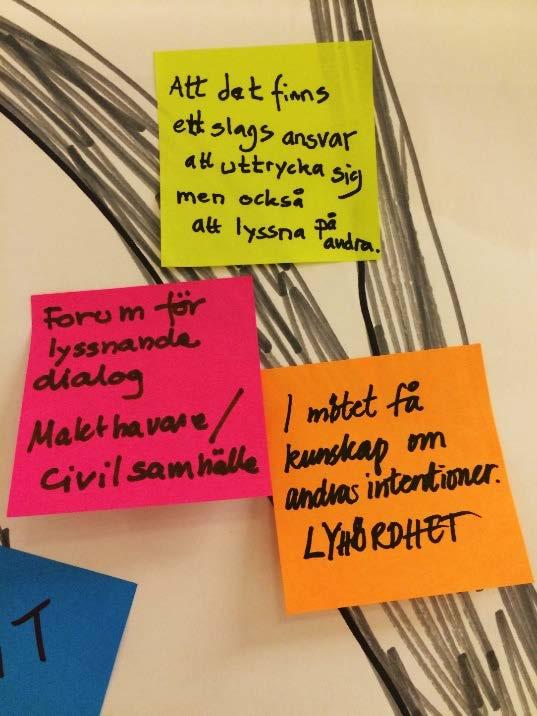 Det skedde genom så kallat positivt utforskande samtal (engelska: Appreciative Inquiry) med syfte att utveckla det som fungerar bra i en verksamhet, i en organisation eller i en situation.