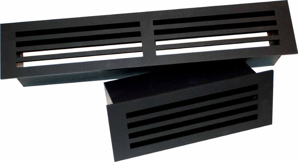 Ventilgaller 105 280 Inbyggnadsmått Modell 2 B = 2 H = 75 D = 105 Öppningsarea = 90 cm² 105 530 Modell 0