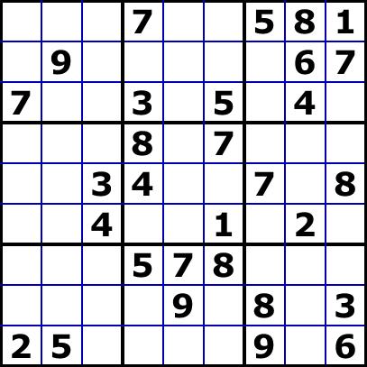 Bilaga A Sudokupussel som använts i