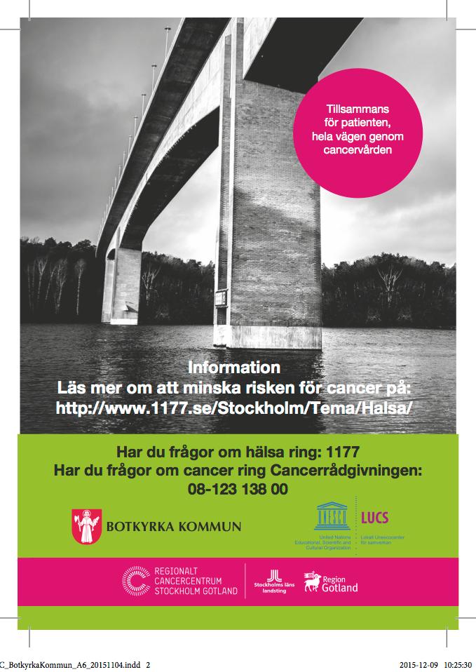 Informationsmaterial För genomförande av projektet trycktes det upp flyers (Figur 10) på nio olika språk i tillägg till svenska.
