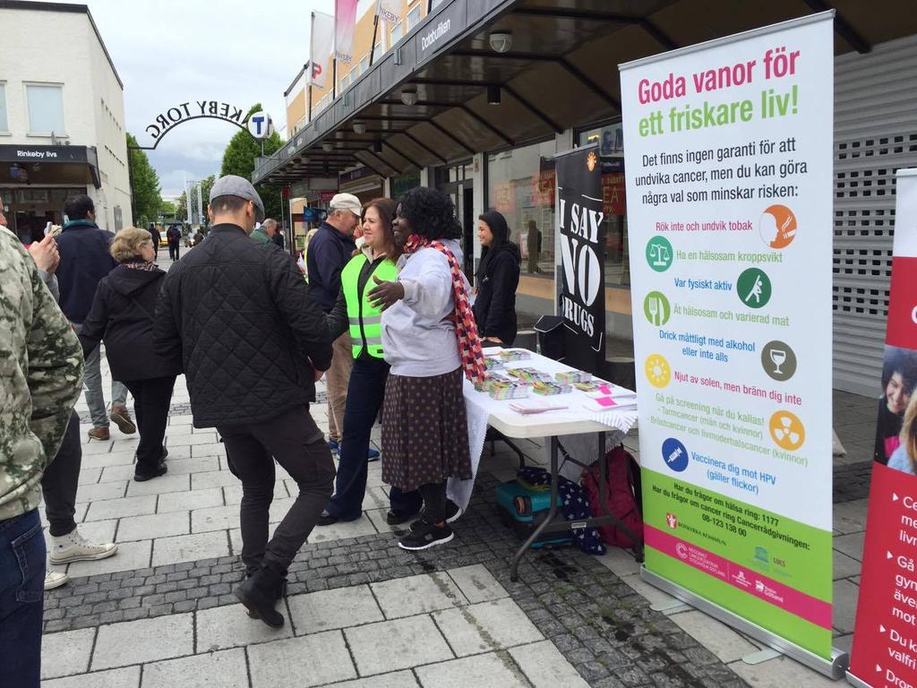 4 Rinkeby centrum, Hälsodagar maj 2016 Det visade sig vara stort intresse för vår aktivitet även i Rinkeby, så projektledaren kontaktades av arrangören för Hälsodagarna i Rinkeby med förfrågan om