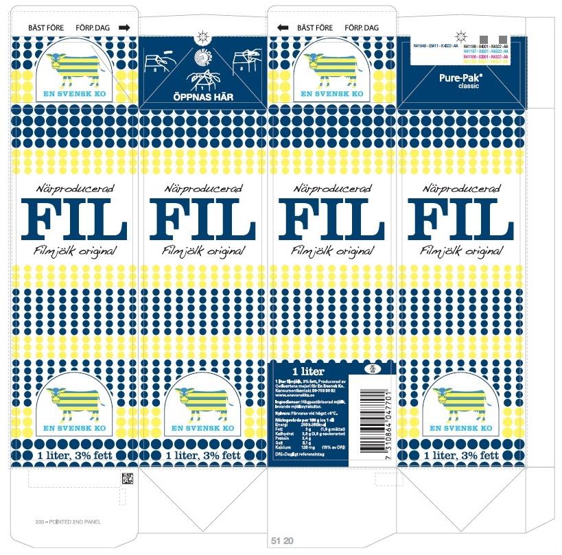 2016/0054 83822 Modell: Filförpackning 09-03 Ja MJÖLKMEDIA SVERIGE AB Box 5806, 103 48 Stockholm, Sverige. Org. nr: 556736-9185.