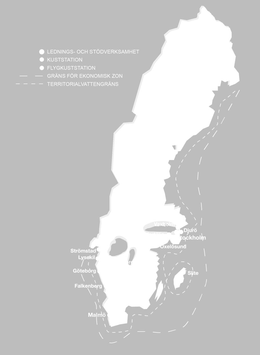 lokaliserade längs hela kusten från Strömstad i väst till