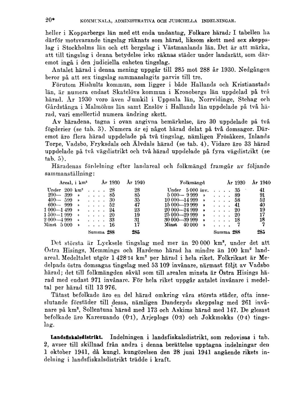 20* KOMMUNALA, ADMINISTRATIVA OCH JUDICIELLA INDELNINGAR. heller i Kopparbergs län med ett enda undantag, Tolkare härad.