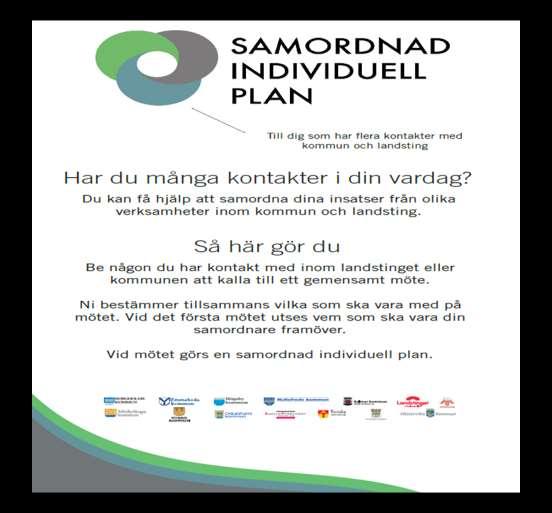 Individuell vårdplan Dokumentation - vem gör vad och när Läkemedelslista :