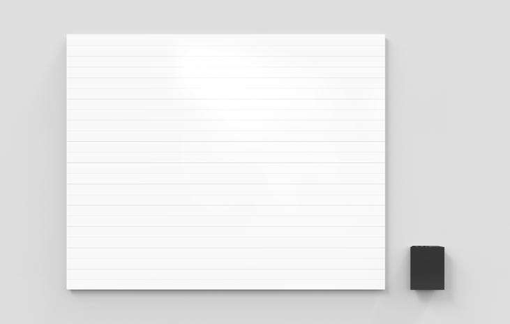 Skrivtavlor - Whiteboard Air Lines whiteboard Linjerad skrivtavla med vita fasade kanter istället för en traditionell ram, något som ger en svävande känsla på väggen.