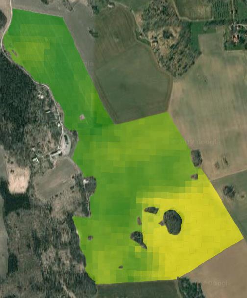 Uppland/Västmanland, vecka 21, 217 Titta på dina fält i CropSAT och se beståndets variation Vegetationskartorna hittar du under Räkna själv på Greppa Näringens hemsida www.greppa.