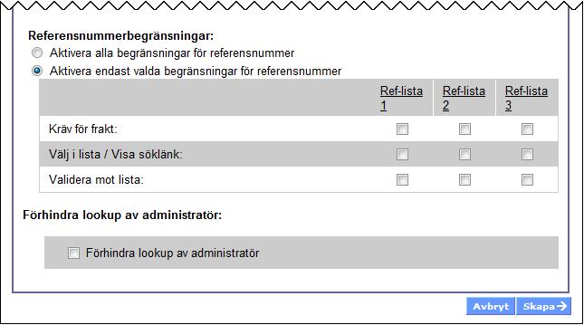 Välj Administration i det övre verktygsfältet, gå till länken Hantera sändningsbehörigheter och välj Skapa sändningsbehörighet. 2. Sidan Detaljer om sändningsbehörighet visas.