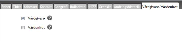 7.2.2 Instruktion Markera enhet/organisation som vårdgivare i HSA Admin Enheter och organisationer som enligt beslut i organisationen är vårdgivare enligt Patientdatalagens definition 6 ska markeras