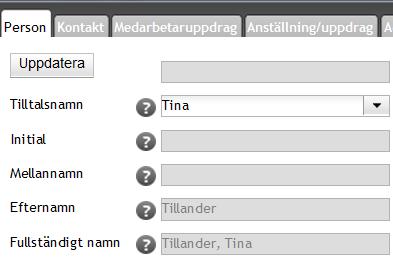 När personer får nya uppdrag i organisationen kan de behöva flyttas från en enhet till en annan. För att flytta en person, högerklicka på personen och välj Flytta.