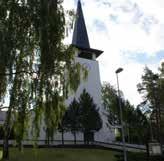 Kyrkan ligger centralt utmed Märta Ljungbergsvägen. 0372-671 00 Kyrkan består av ett rymligt långhus, med det romanska tornet bevarat i väster.