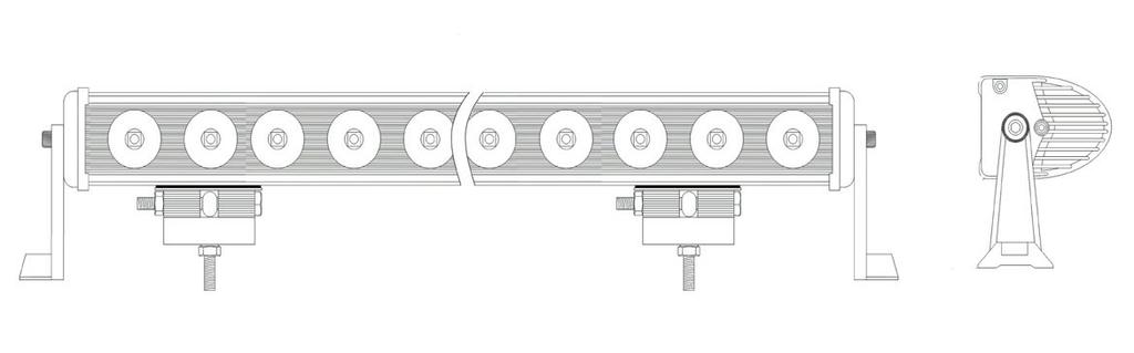 LED extraljusramper, 10 W dioder N-SERIEN LED extraljusramp med 10 W högeffektiva CREE dioder.