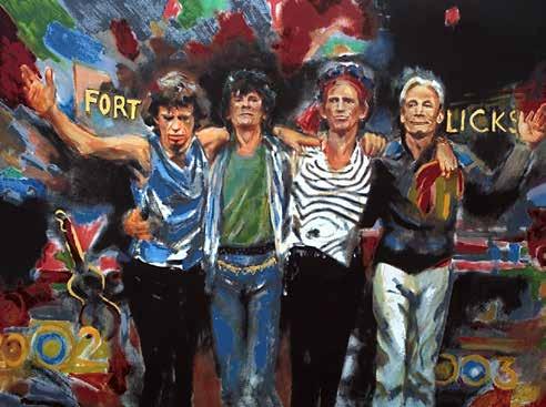 Ronnie Wood, mest känd som gitarrist och låtskrivare i ett av världens mest berömda rockband - The Rolling Stones.