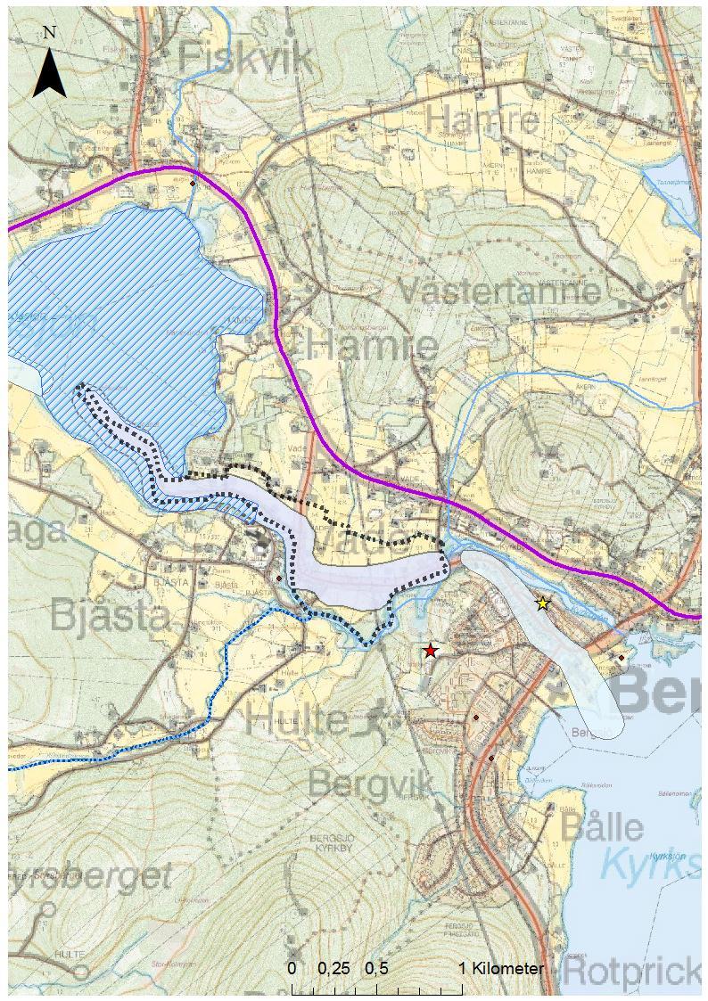 Vattenskydd Ett vattenskyddsområde finns fastställt 2003 (21FS 2003:127). Enligt huvudmannen för vattenförsörjningen har vattenskyddet rätt geografisk avgränsning samt att bestämmelserna är relevanta.