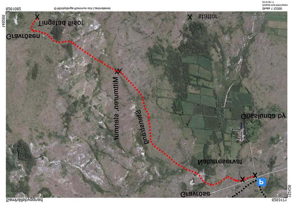 16 Gösslunda Tingstad flisor Avstånd: ca 3,5 km Vid parkeringen, korsa landsvägen och passera stättan.