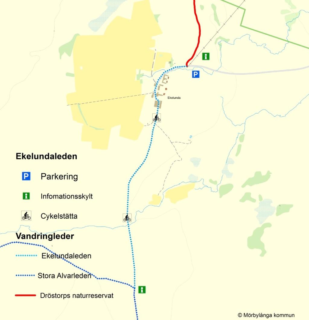 8 Ekelundaleden Avstånd: ca 1,7 km Ekelundaleden är en cykelbar vandringsled som binder samman den Stora Alvarleden i söder med Ölandsleden i norr.