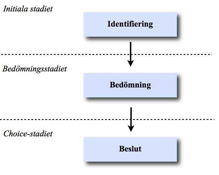 dömningsstadiet kan ha analytiska inslag trots att intuition förekommer.