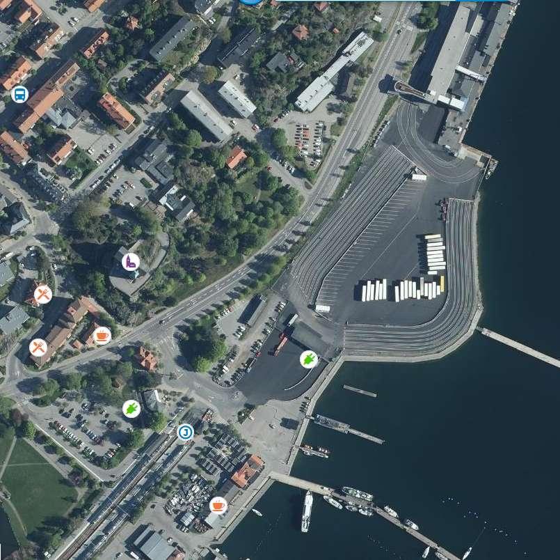 Färjeterminal Pendeltåg Nynäshamn.