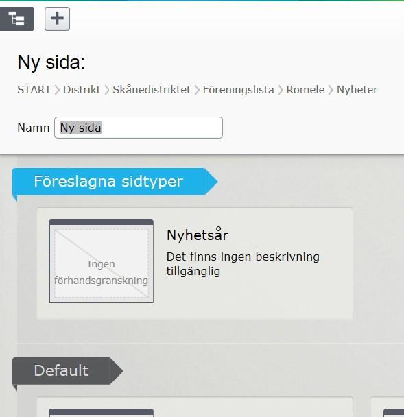 Skapa nyheter på startsidan för din förening under: Senaste Nytt... OBS! föreningen får lägga in max 4 Senaste Nytt per gång.