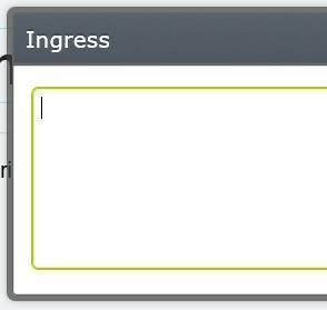 Här skall du klicka på rutan för: Ingress Då kommer denna textruta upp Det du skriver i