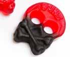 Raspberry/Liquorice Skull Burk/tub 2,0 kg: 7021 Kartong/bib 4,0 kg: 17021 Stora Surskallar