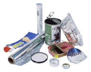 Metallförpackningar Konservburkar, kaviartuber, aluminiumfolie, metallock, kapsyler och värmeljus.