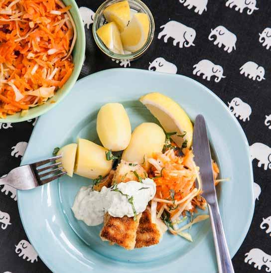 Kommande meny vecka Recept : Recept : Recept : Hemgjorda fiskpinnar med currydipp och råkostsallad Rostad