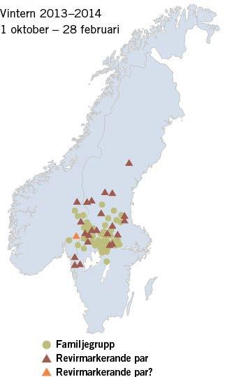 Västra Götaland och Västmanland) som har huvuddelen av reviren.