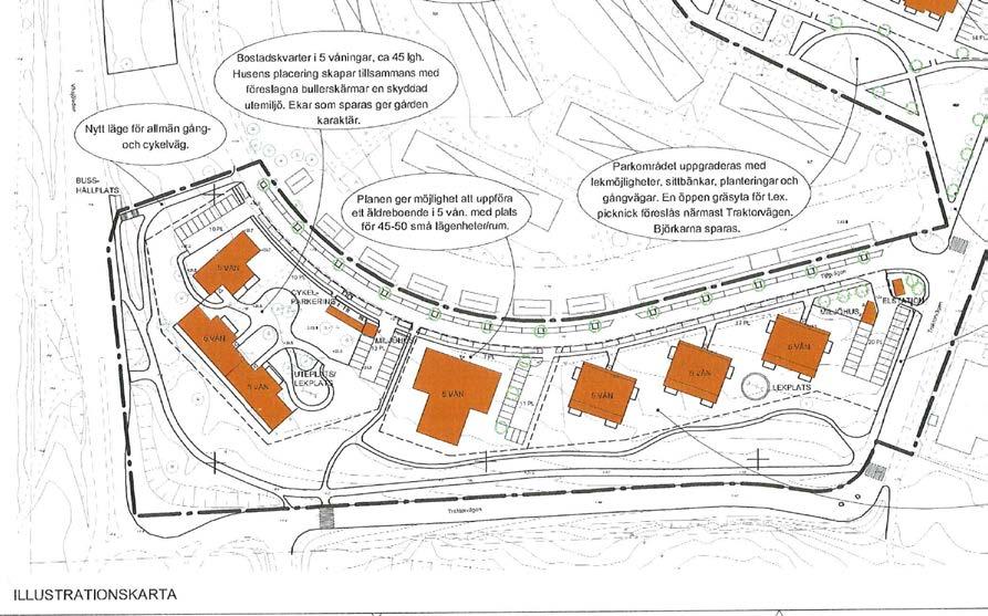 3 (5) 100 m Sekundär transportled Planerat äldreboende Figur 2 Planerad placering av nya byggnader med äldreboende markerat.