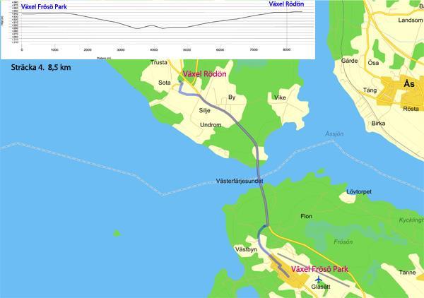 Sträcka 4 Frösö Park Rödön 8,5 km Frösö Park 63.192037, 14.486177 Rödön 63.248811, 14.