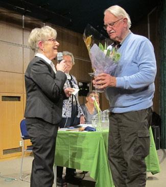 Efter fyra år som styrelsens ordförande avgick Brittmarie Utterström och hon avtackades med blommor och present både från