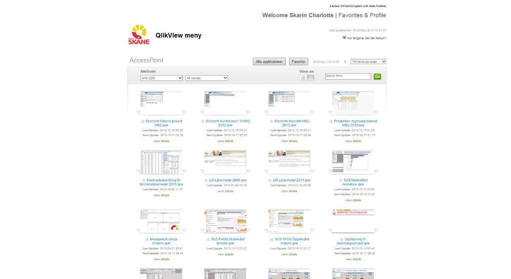 2 QlikView är ett IT stöd/system för Business Intelligence som används för att presentera statistik/diagram/rapporter från olika datakällor där man registrerar in information.