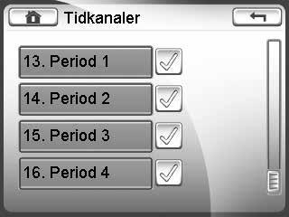 Tidkanaler Tidkanaler Regulatorn har tre typer av interna tidkanaler: Veckoprogram, dagprogram och period. Först programmeras veckoprogrammet med önskade scheman.