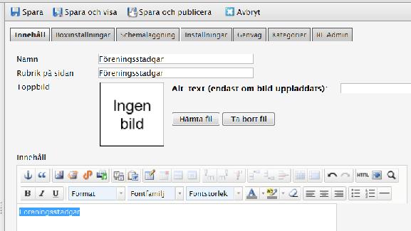 Infoga dokument MARKERA SIDAN I STRUKTUREN, REDIGERA, INNEHÅLL.