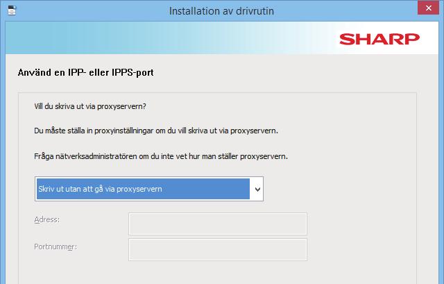 Innehållsförteckning Windows/välj den programvara som ska installeras Installera skrivardrivrutinen /PC-Fax-drivrutinen (normalprocedur) Anpassad installering Använda IPP-funktionen eller