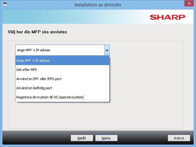 Innehållsförteckning Windows/välj den programvara som ska installeras Installera skrivardrivrutinen /PC-Fax-drivrutinen (normalprocedur) Anpassad installering Använd Anpassad installation om du vill