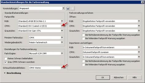 En korrekt ICC-profil för offsettryck hittar du på webbplatsen till European Color Initiative (www.eci.org) under rubriken Downloads med filnamnet eci_offset_2009.zip.