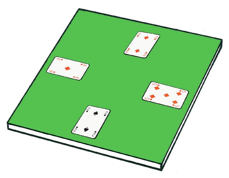 I bridge är esset det högsta kortet och tvåan det lägsta. I varje stick får du spela vilket kort du vill, högt eller lågt, i den utspelade färgen.