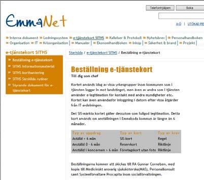 1.1 UTGIVNING AV E-TJÄNSTEKORT Utgivning av e-tjänstekort börjar alltid med ett beställningsuppdrag från chef. 1.