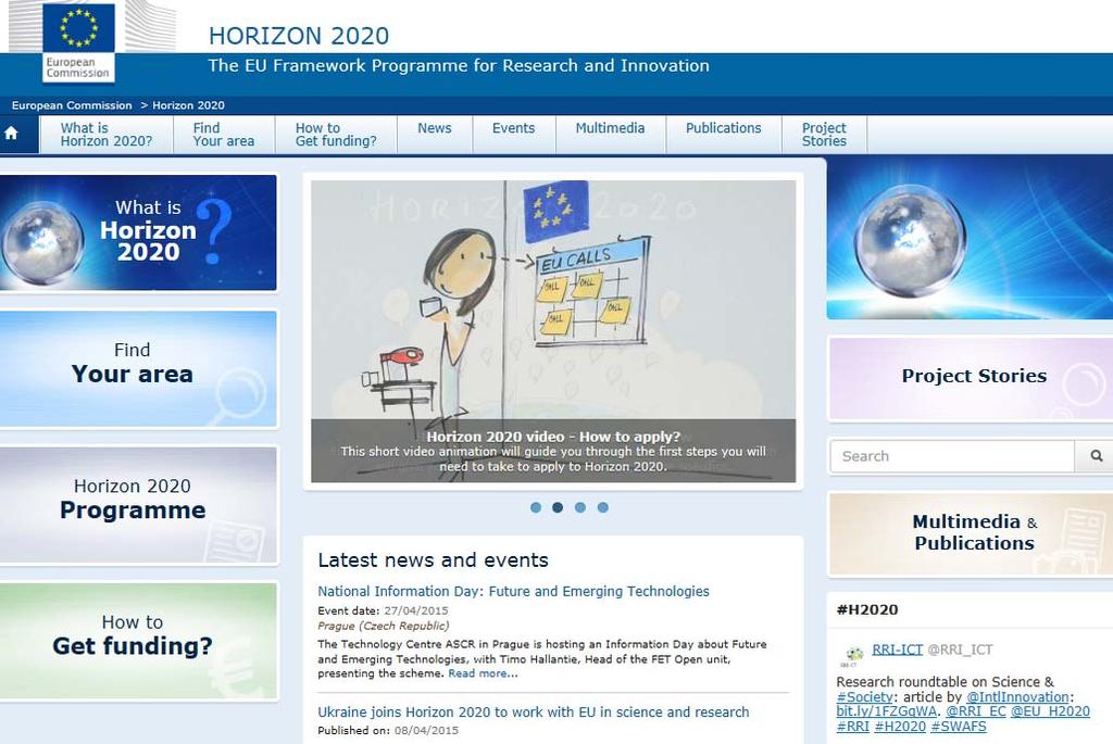Var hittar jag information om H2020?
