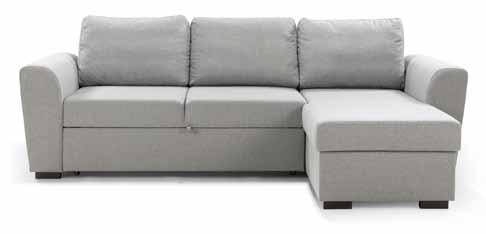 Vår senaste nyhet Trenton 3-sits soffa i tyg Rocco grå är en mycket prisvärd soffa i modernt snitt som passar såväl