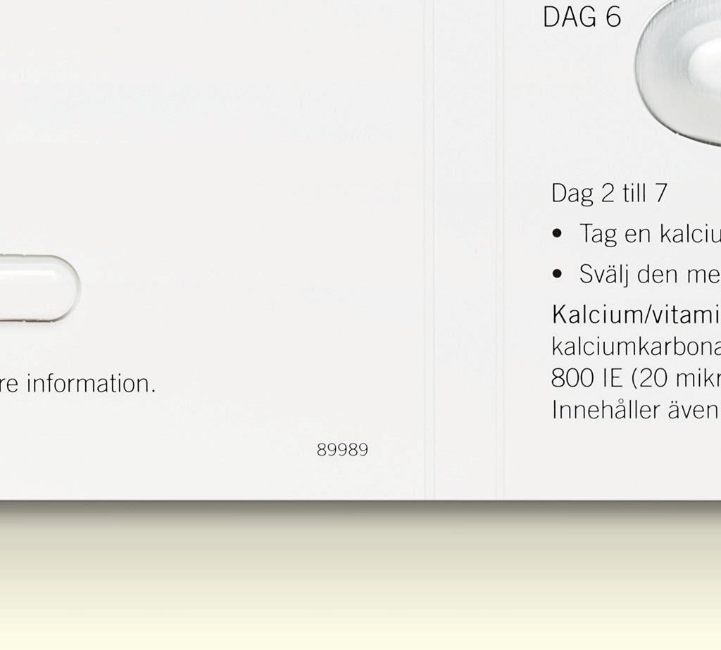 Ät eller drick inte förrän 30 minuter har gått från att du tog alendronat. OBS!