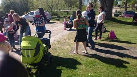 i Hagby kyrka Lunch Från Hagby församlingshem Pilgrimsmässa i Sigfrids hamn Hela sträckan ungefär 20 km