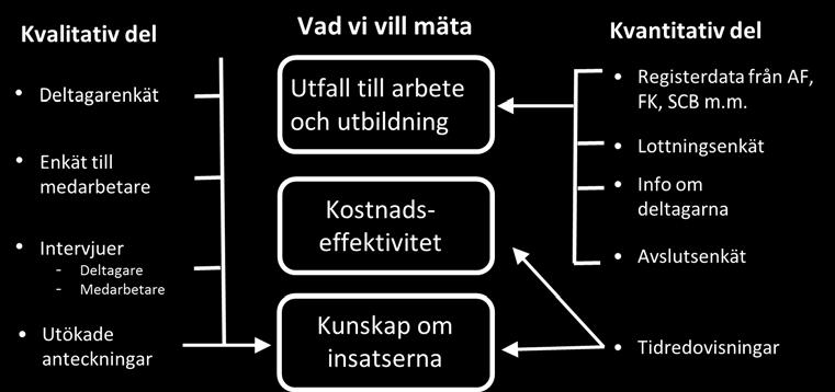 103 (136) 1 Inledning För genomförande av effektutvärderingen har data insamlats utifrån ett flertal olika syften.