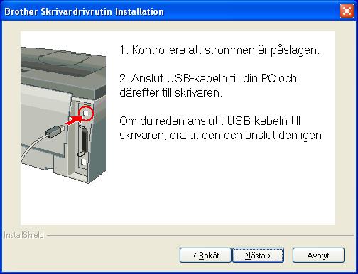 Ta ut kabeln igen om du redan har anslutit den. 4 Läs noga igenom licensavtalet. Följ sedan anvisningarna på skärmen.