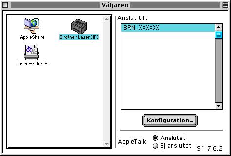 För användare av Mac OS 9.1 till 9.2 Ansluta skrivaren till din Macintosh och installera drivrutinen Ställa in skrivaren 1 Stäng av strömmen till skrivaren.