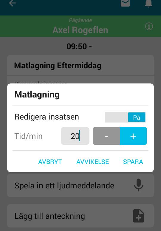 Reglaget för Av/På kan se 1 något annorlunda ut beroende på vilken Android-version man har i sin mobiltelefon.