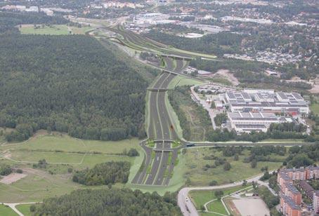 Akalla ligger högst upp i bilden. Sollentuna 2.