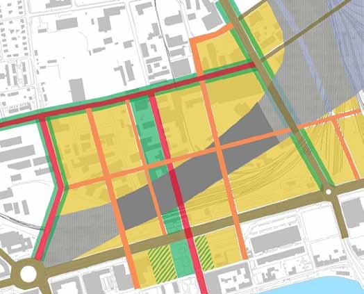 Det är intressant att notera att cirka 60 % av ytorna utgörs av bilparkeringar, medan endast 10 % av tågresenärerna förväntas göra sina anslutande resor med bil.