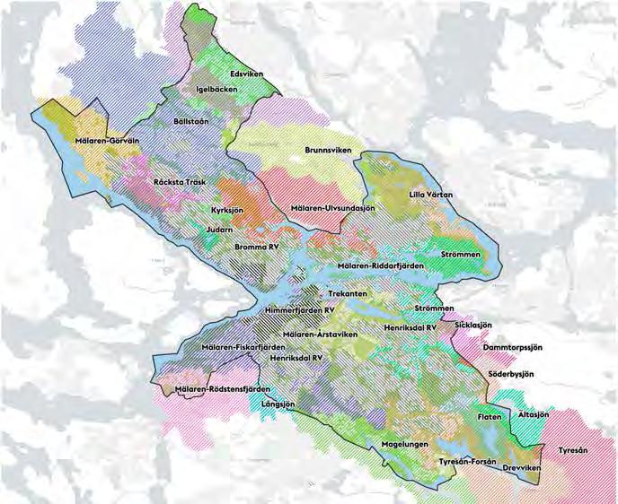 Översiktsplan för Stockholm Utställningsförslag Avrinningsområden för stadens